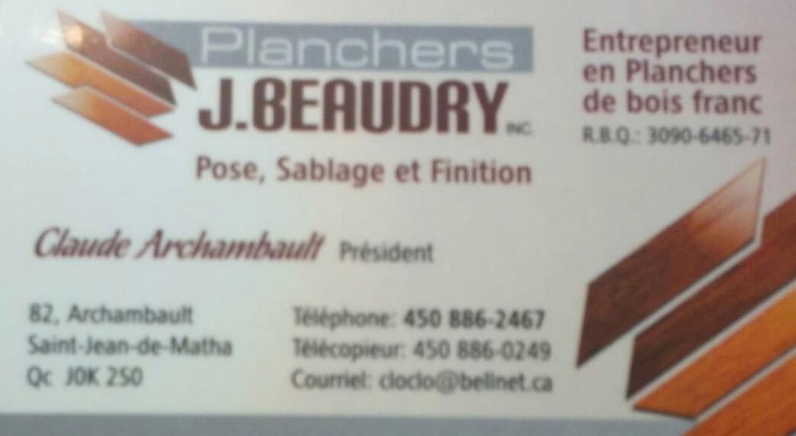 Plancher Jacques Beaudry Saint-Jean-de-Matha, (QC) Logo